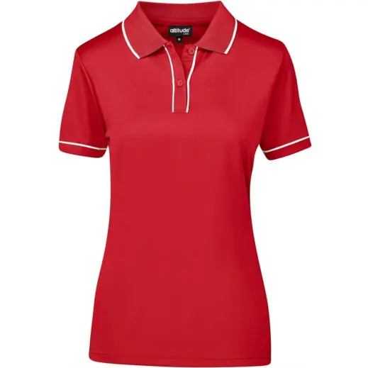 Ladies Osaka Golf Shirt Red